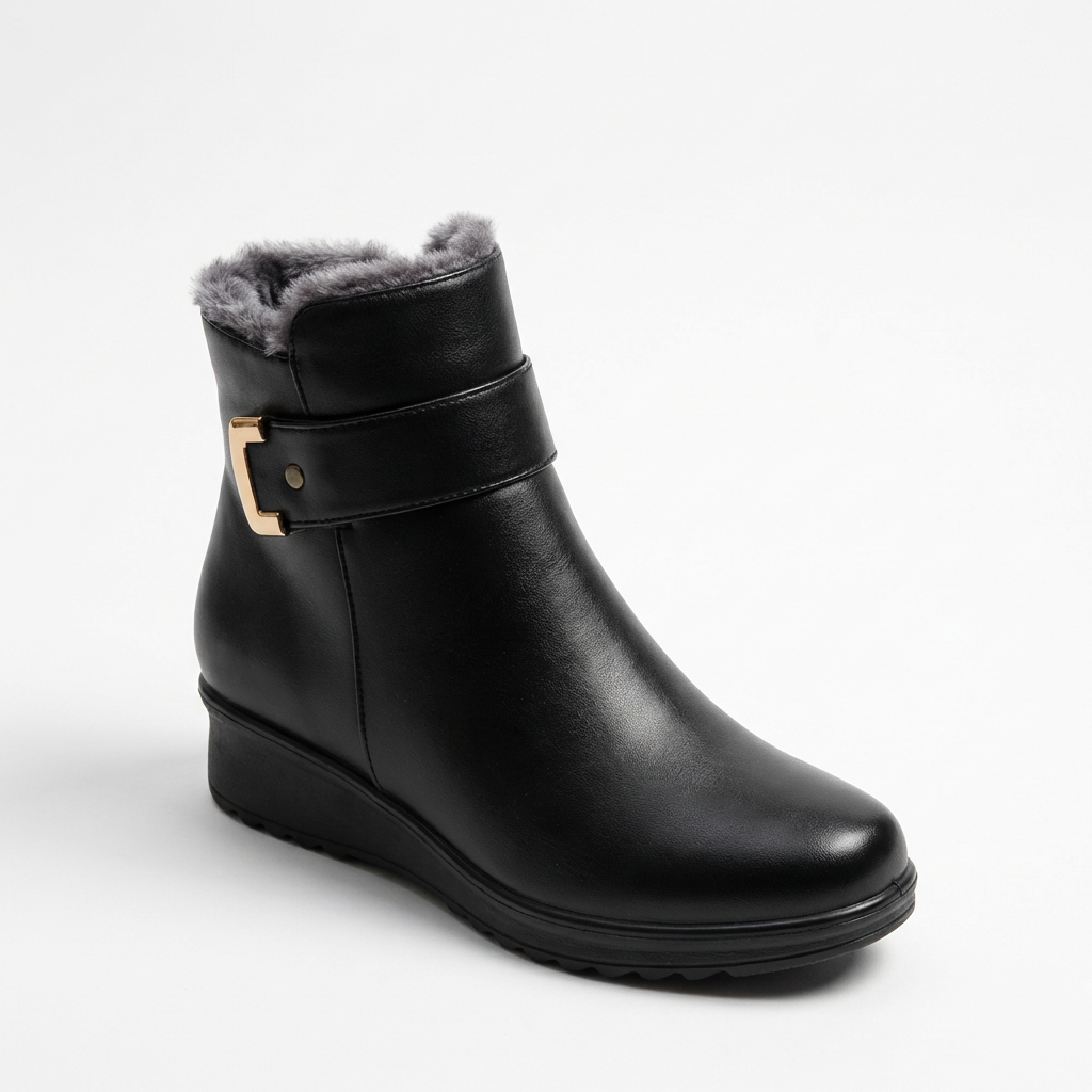 Clara – Bottines Noires Doublées Confort