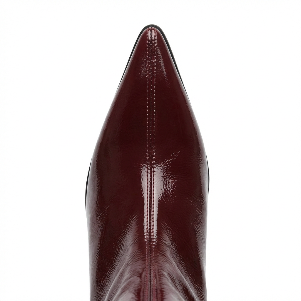 Elena – Bottes Hautes Vernies Bordeaux