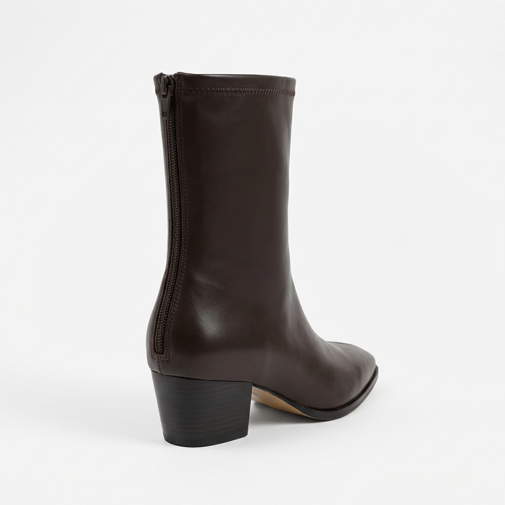 Eva – Bottines Marron à Talon