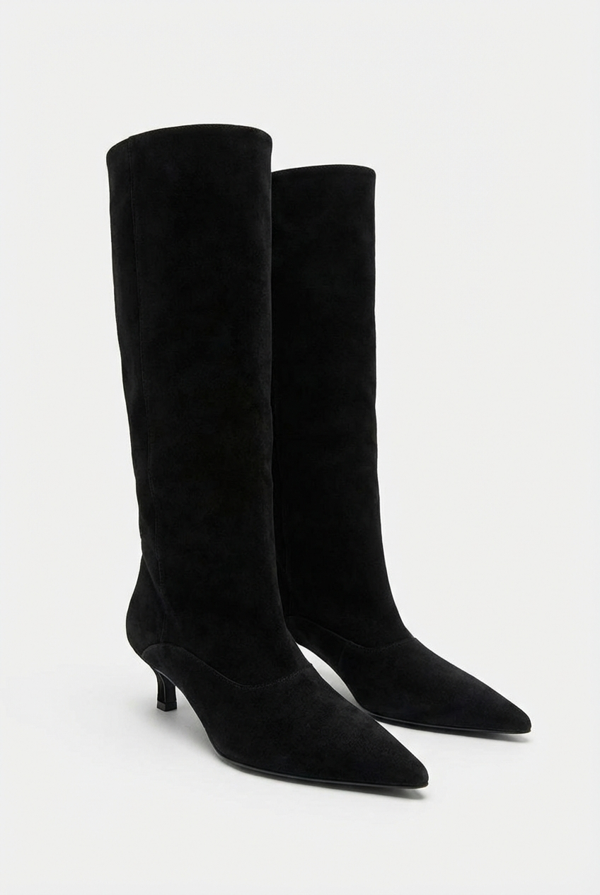 Noémie – Bottes Noires à Talon Fin