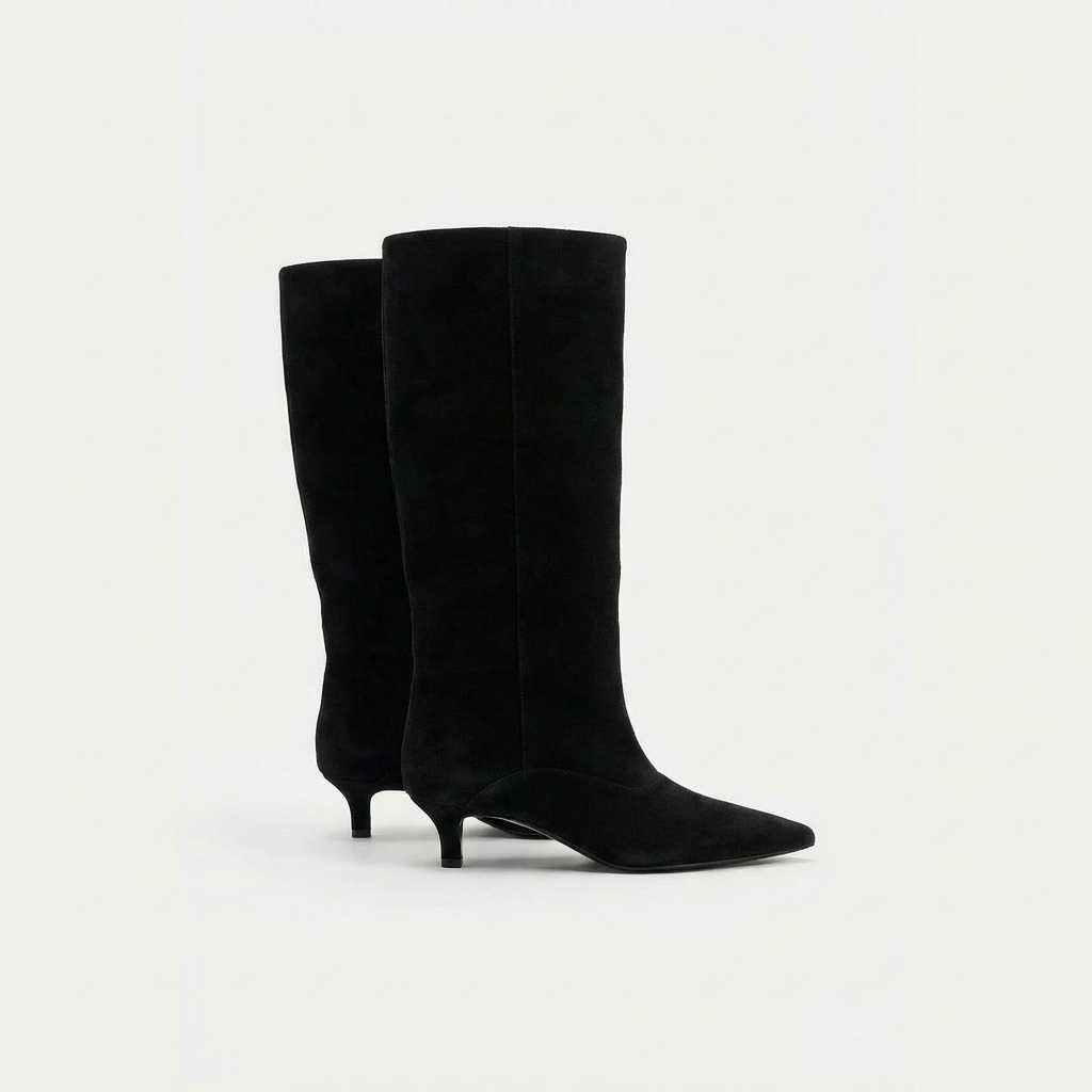 Noémie – Bottes Noires à Talon Fin