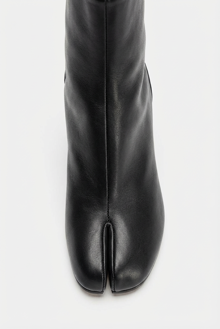 Luna – Bottes Basses en Cuir à Talon Large