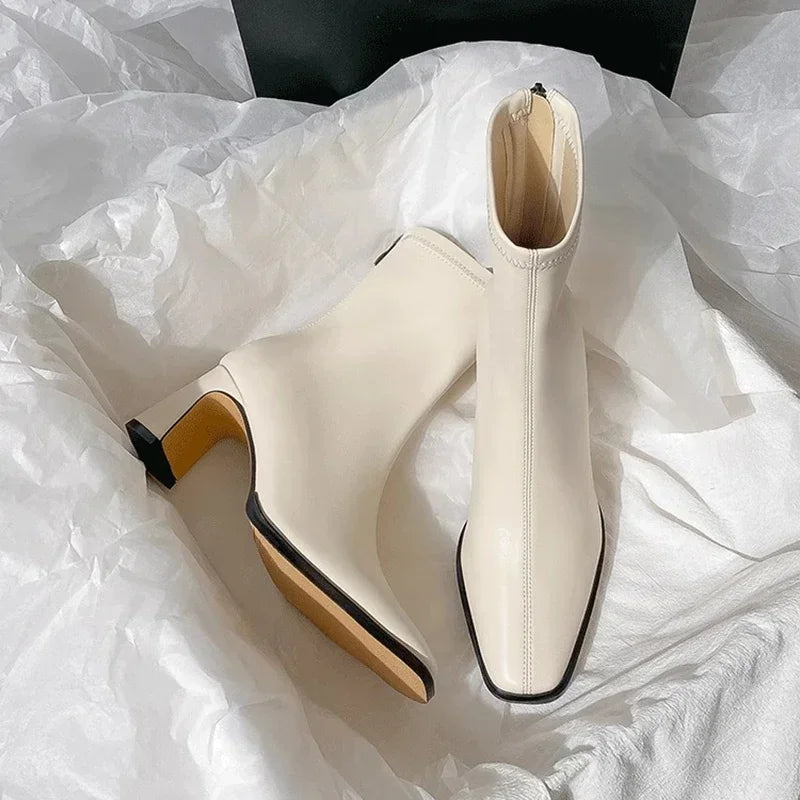 Eva – Bottines Marron à Talon