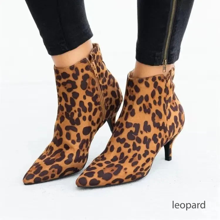 Roxane – Bottines Léopard à Talon
