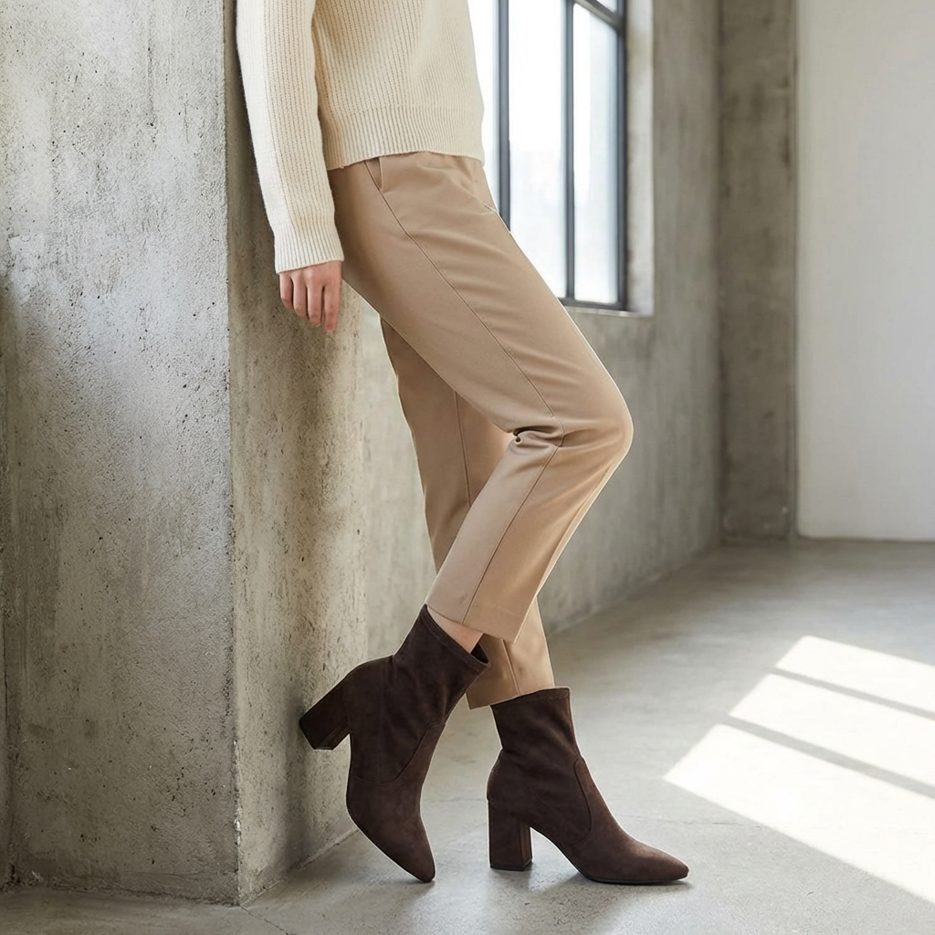 Clara – Bottes Basses à Talon Carré