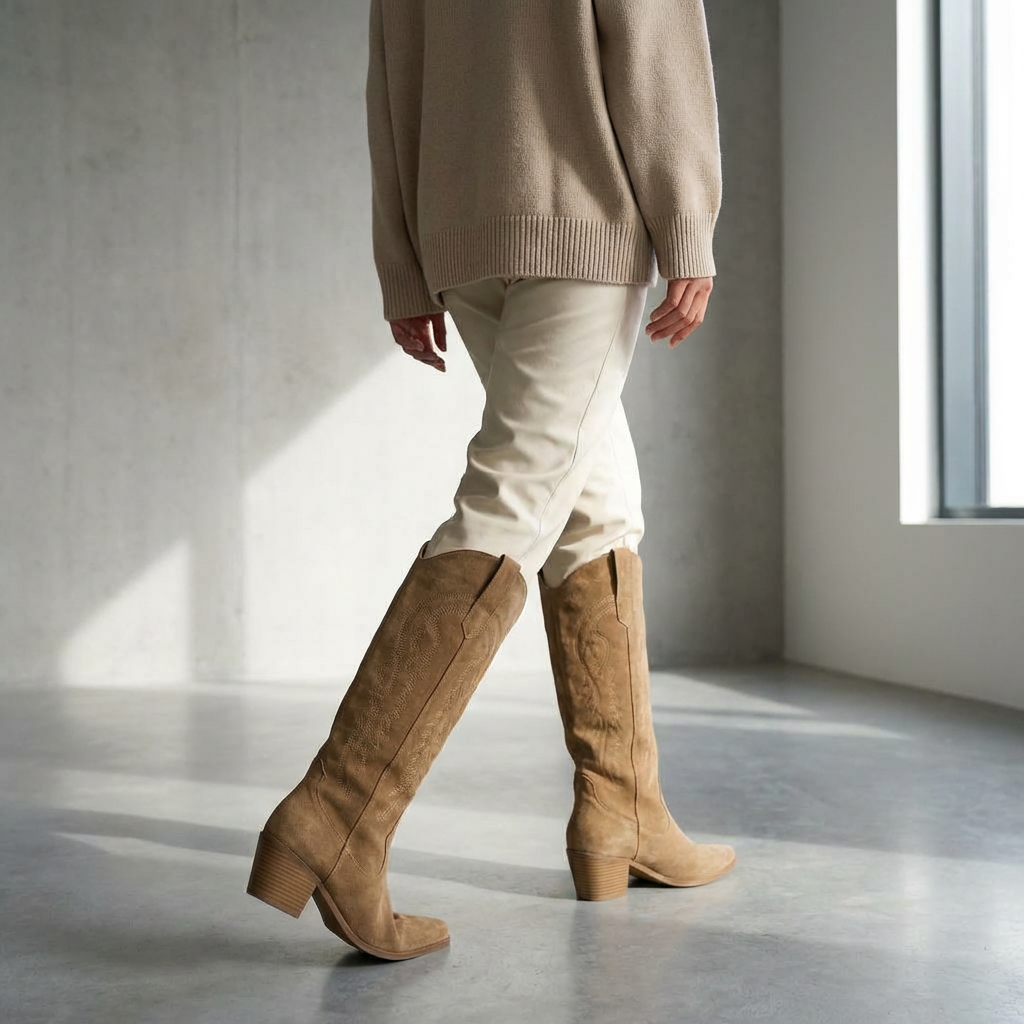 Luna – Bottes Camel Style Santiag
