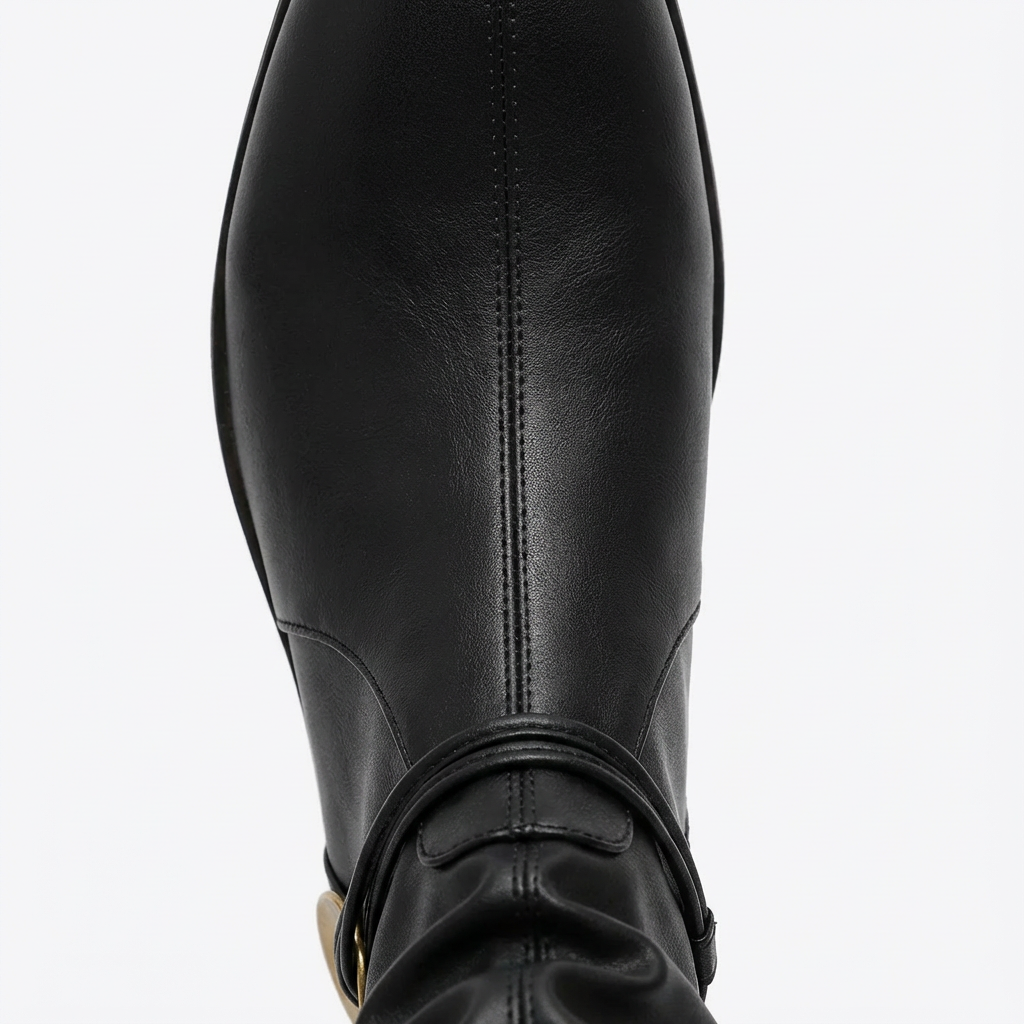 Lucile – Bottes Noires Détail Doré